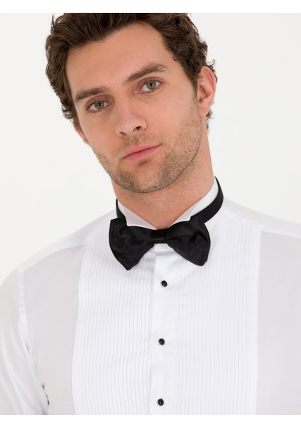 Erkek Beyaz Slim Fit Smokin Gömlek 50269231-VR013 indirimleri