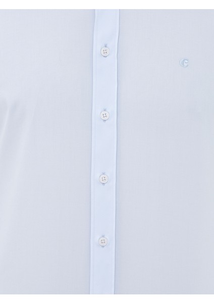Erkek Açık Mavi Modern Fit Uzun Kollu Basic Gömlek 50235520-VR003