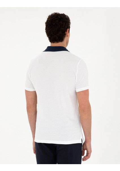 Erkek Lacivert Slim Fit Tişört 50285154-VR033