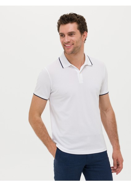 Erkek Beyaz Slim Fit T-Shirt 50268210-VR013
