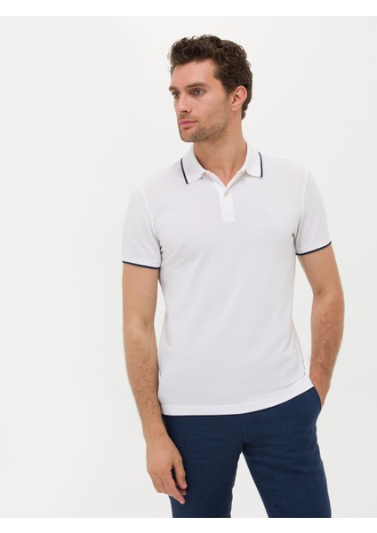 Erkek Beyaz Slim Fit T-Shirt 50268210-VR013