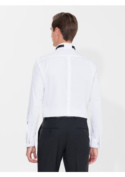 Erkek Beyaz Slim Fit Smokin Gömlek 50269446-VR013 fiyatları