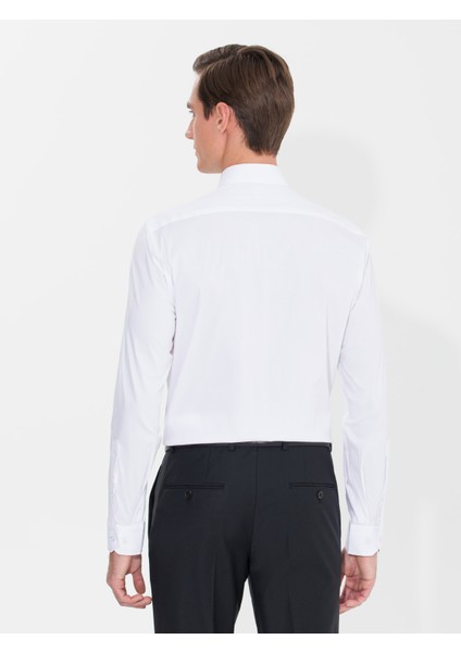 Erkek Beyaz Slim Fit Smokin Gömlek 50270056-VR013 indirimleri