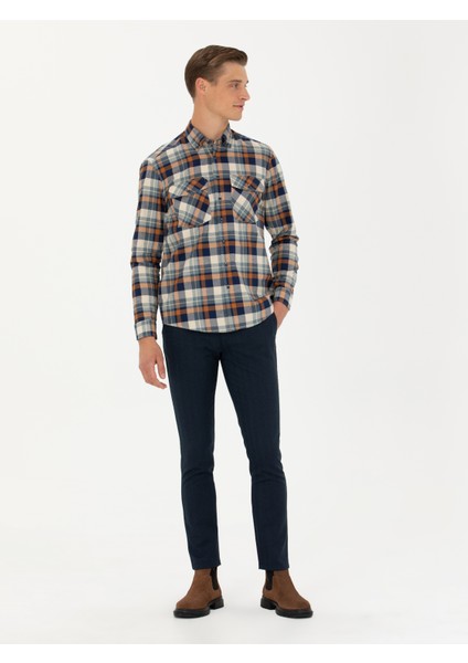 Erkek Taba Regular Fit Uzun Kollu Gömlek 50276936-VR099 fırsatları