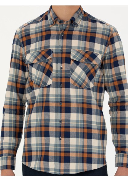 Erkek Taba Regular Fit Uzun Kollu Gömlek 50276936-VR099