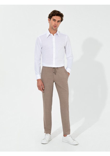 Erkek Beyaz Slim Fit Uzun Kollu Gömlek 50255629-VR013