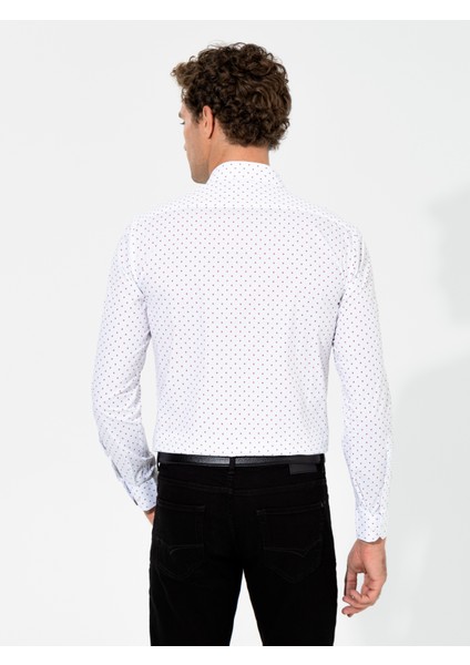 Erkek Beyaz Slim Fit Uzun Kollu Gömlek 50255644-VR013 fiyatları