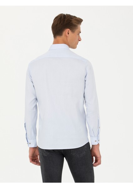 Erkek Açık Mavi Slim Fit %100 Pamuk Oxford Gömlek 50270162-VR003 indirimleri
