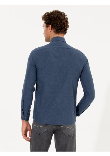 Erkek Saks Slim Fit Uzun Kollu Gömlek 50256919-VR032 fiyatları