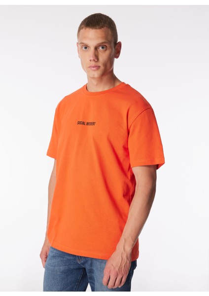 Gmg Fırenze Bisiklet Yaka Turuncu Erkek T-Shirt GU24MSS03010