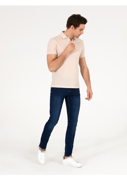 Erkek Bej Tişört Basic 50265364-VR011