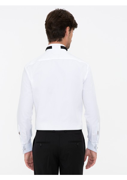 Erkek Beyaz Slim Fit Smokin Gömlek 50235518-VR013