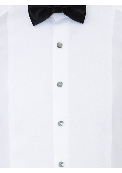 Erkek Beyaz Slim Fit Smokin Gömlek 50235518-VR013 fiyatları