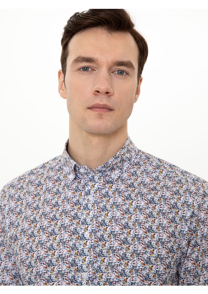 Erkek Sarı Slim Fit Uzun Kollu Gömlek 50247571-VR044 fiyatları