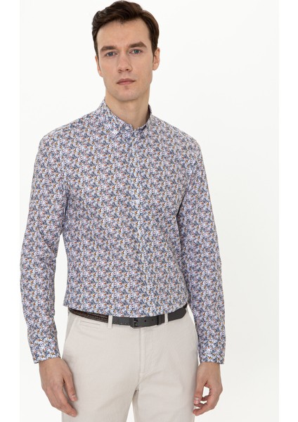 Erkek Sarı Slim Fit Uzun Kollu Gömlek 50247571-VR044 modelleri