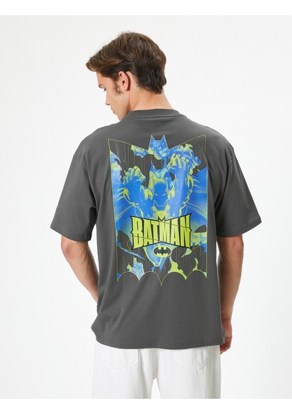 Batman Tişört Lisanslı Oversize Kısa Kollu Bisiklet Yaka Pamuklu