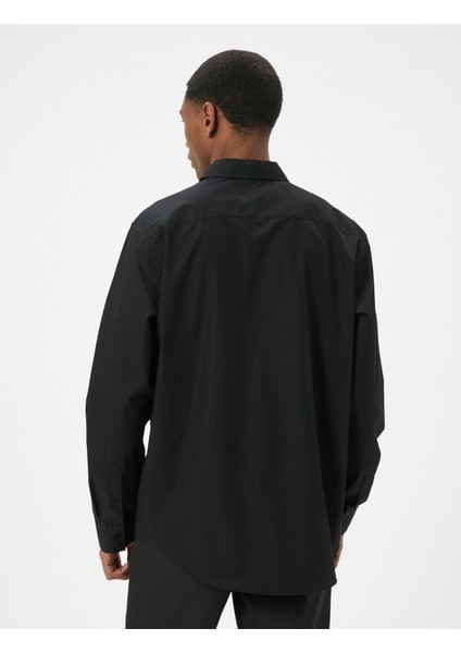 Basic Gömlek Uzun Kollu Klasik Yaka Düğmeli Pamuklu fırsatları