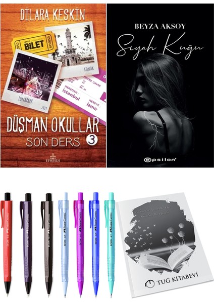 Düşman Okullar 3 Dilara Keskin ve Epsilon Yayınevi Siyah Kuğu Beyza Aksoy 2li Set