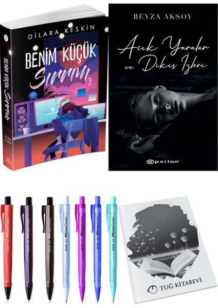 Benim Küçük Sırrım 3 ve Epsilon Yayınevi Açık Yaralar ve Dikiş Izleri Beyza Aksoy 2li Set