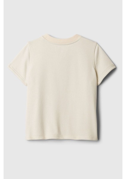 Erkek Bebek Kırık Beyaz Gap Arch Logo Grafikli T-Shirt