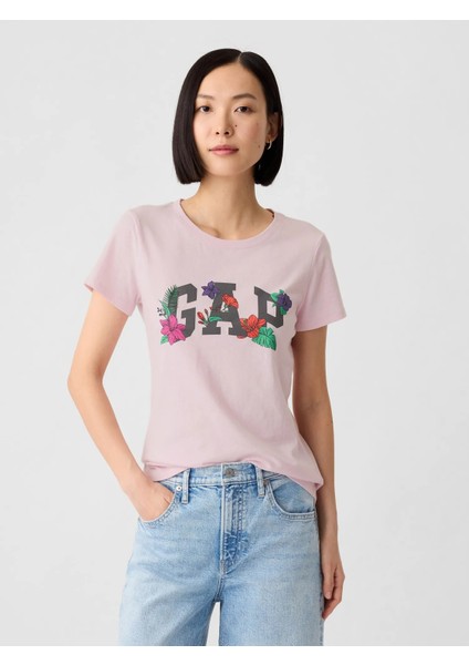 Kadın Pembe Gap Logo T-Shirt