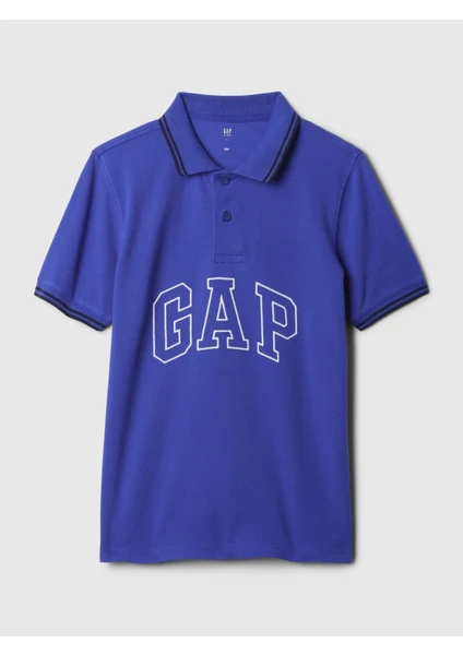 Erkek Çocuk Mavi Gap Logo Polo Yaka T-Shirt