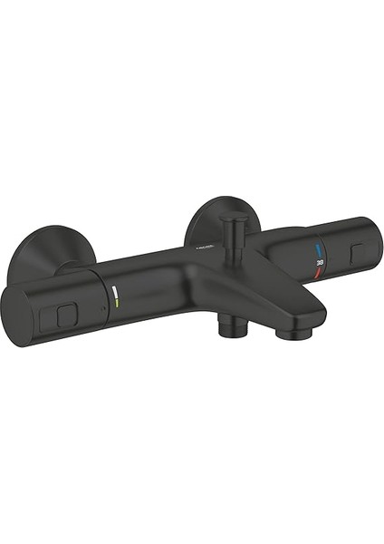 Precision Start Termostatik Banyo Bataryası | Su Tasarruflu | Mat Siyah | 345982430 Matsiyah