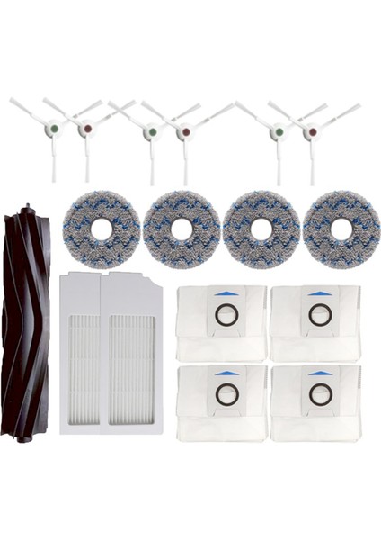 Deebot X1/T10 Omnı/turbo Robotlu Süpürge Parçaları Toz Torbası Hepa Filtre Ana Yan Fırça Paspas Bezi (Yurt Dışından)