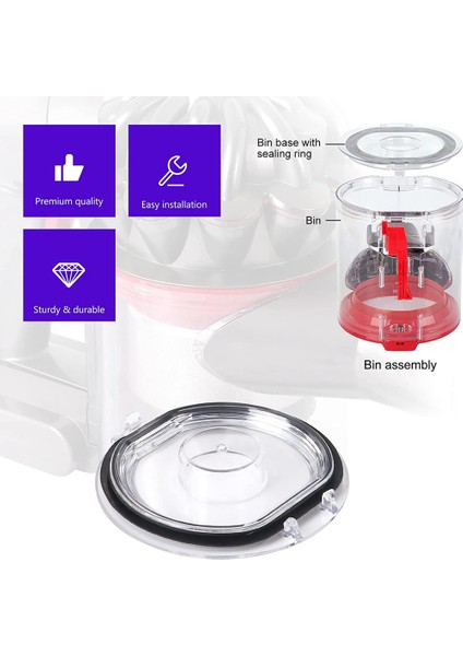 V7 SV10 SV11 Elektrikli Süpürge Için Toz Kutusu Kapağı, Aksesuar Tutucu Değnek Depolama Klipsi ile Toz Kovası Parçaları (Yurt Dışından) fırsatları