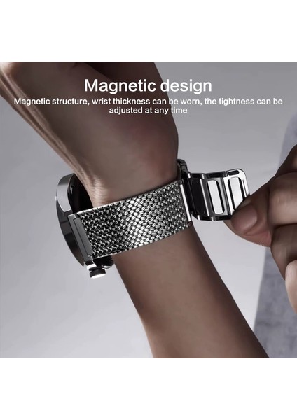 Hongshou-Huawei Watch 4/4 Pro Için Manyetik Toka Zinciri Metal Kayış (Yurt Dışından) fırsatları