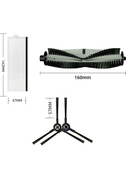 Ana Yan Fırça Hepa Filtresi Ssr1 Ssra1 Robot Vakum Parçaları Için A7/A9S/X785/X750/X800 Için Fit (Yurt Dışından) indirimleri