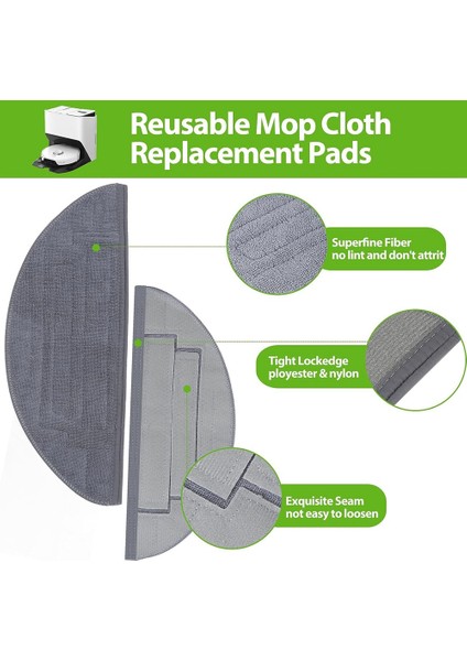 S8 Pro Ultra Için Yedek Parçalar, Yeniden Kullanılabilir Sert Zemin Bezi Uzman Islak Yedek Mikrofiber Yumuşak Ped (Yurt Dışından) modelleri