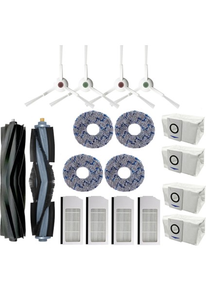 18 Adet Aksesuarları Kiti Deebot X1 OMNI/T10 Turbo Robotlu Süpürge Filtre Ana Yan Fırça Paspas Toz Torbası (Yurt Dışından)
