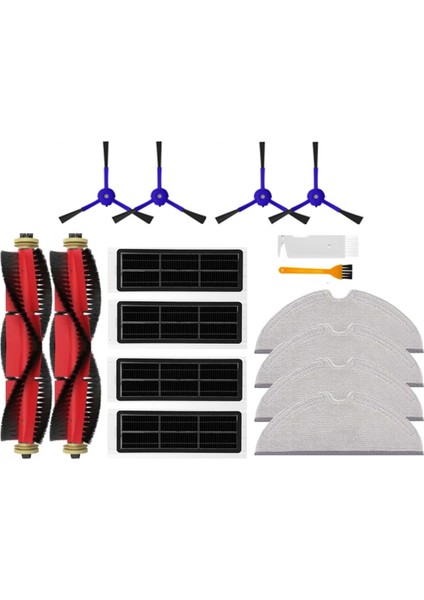 S5 S502-00 S502-02 S5 Max S6 S6 Maxv S6 Saf E4 Robot Vakum Parçası Ana Yan Fırça Filtre Paspas Bezi (Yurt Dışından)