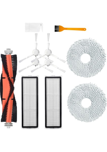 Omni Robot X10 + L10S ULTRA/S10 Pro Ana/yan Fırça Hepa Filtre Paspas Bezi Toz Torbası Parçaları (Yurt Dışından)