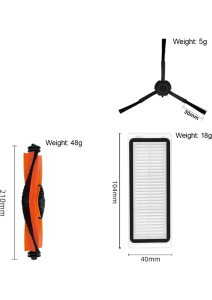 X20 Pro Ana Fırça Hepa Filtre Yan Fırça Paspas Bezleri Bez Vakum Yedek Parça Aksesuar Değiştirme (Yurt Dışından) fırsatları