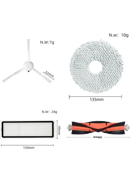 Omni Robot X10 + L10S ULTRA/S10 Pro Ana/yan Fırça Hepa Filtre Paspas Bezi Toz Torbası Parçaları (Yurt Dışından) fiyatları