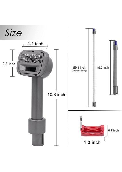 Damat Aletleri Ek Parçaları ve V7 V10 V11 V15 Elektrikli Süpürge Için Uzatma Hortumu, Hızlı Çıkarılabilir Dönüştürücü Adaptörlü (Yurt Dışından) fiyatları