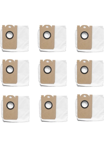 S9 Robotlu Süpürge Için 9 Adet Toz Torbaları Toz Torbası Sızdırmaz Toz Torbası Yedek Parça Kiti (Yurt Dışından)