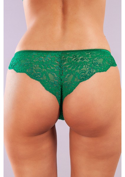Gcolors Yeşil Dantelli Mini Slip Külot