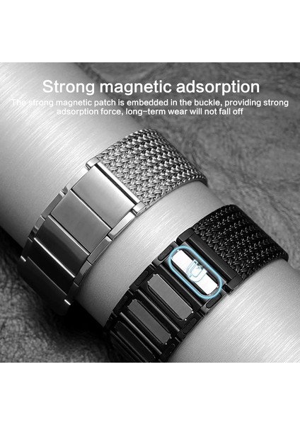 Hongshou-Huawei Watch 4/4 Pro Için Manyetik Toka Zinciri Metal Kayış (Yurt Dışından) modelleri