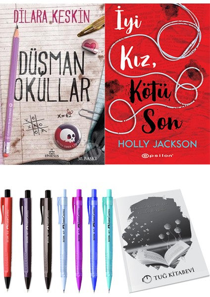 Düşman Okullar 1 - Dilara Keskin ve Iyi Kız, Kötü Son Holly Jackson 2li Set