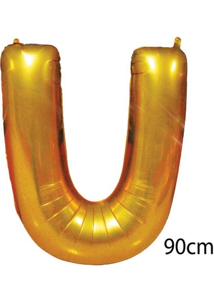 - 40 Inç V Harfi Folyo Balon Gold 100 cm 179051
