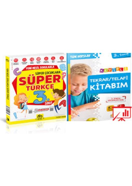 Model Eğitim Yayıncılık 3. Sınıf Yeni Nesil Sorularla Süper Türkçe ve 3. Sınıf Keyifli Tekrar / Telafi Kitabım