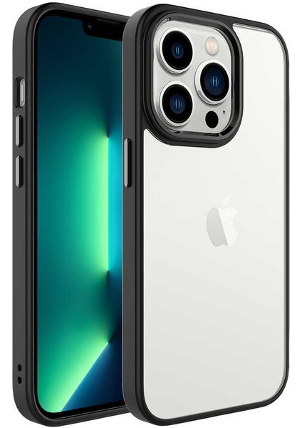 iPhone 14 Pro Max - Uyumlu Zore Krom Kapak-Siyah