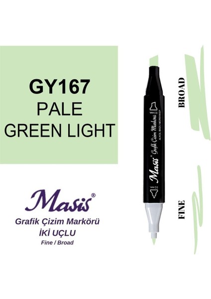 Twin Çift Uçlu Marker Kalemi 167 Pale Green Light