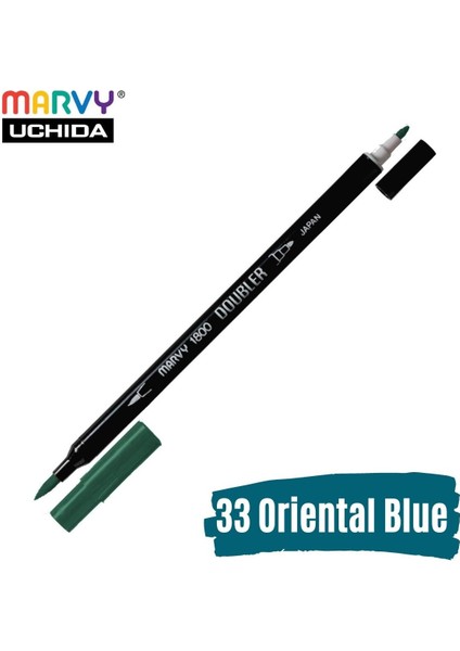 Artist Brush Pen 1800 Çift Taraflı Firça Uçlu Kalem 33 Oriental Blue