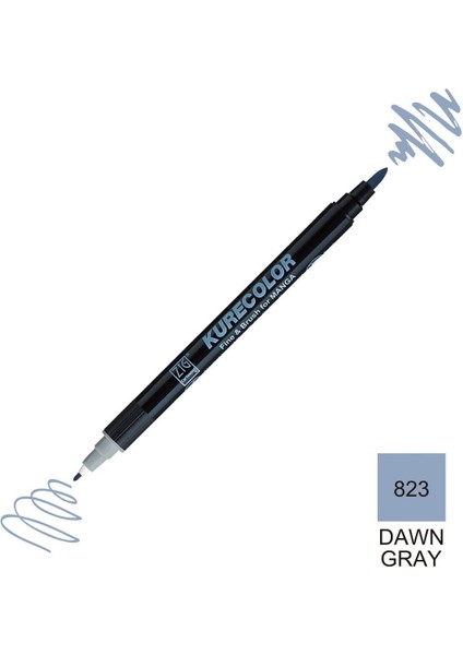 Kurecolor Mangaka Fine&brush Çift Taraflı Kalem CNKC-2200 No 823 Dawn Gray