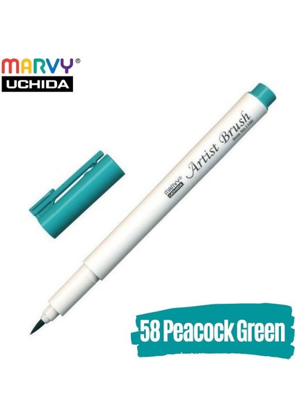 Artist Brush Pen 1100 Firça Uçlu Kalem 58 Peacock Green fiyatları