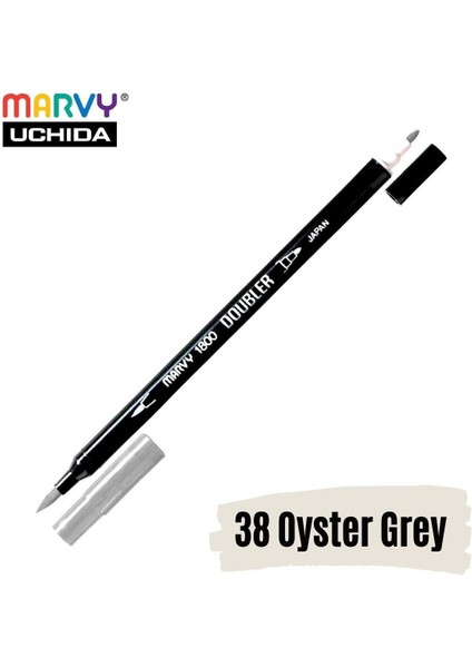 Artist Brush Pen 1800 Çift Taraflı Firça Uçlu Kalem 38 Oyster Grey